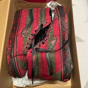 Vans House of Terror sk8-hi Nightmare on Elm Street Limited Edition Shoes Size 8